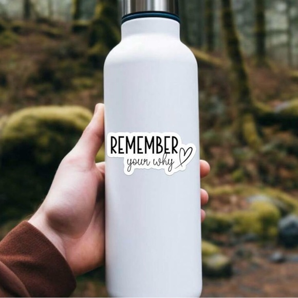 Your Why, Inspirational Sticker with Heart Design - Picture 4 of 5